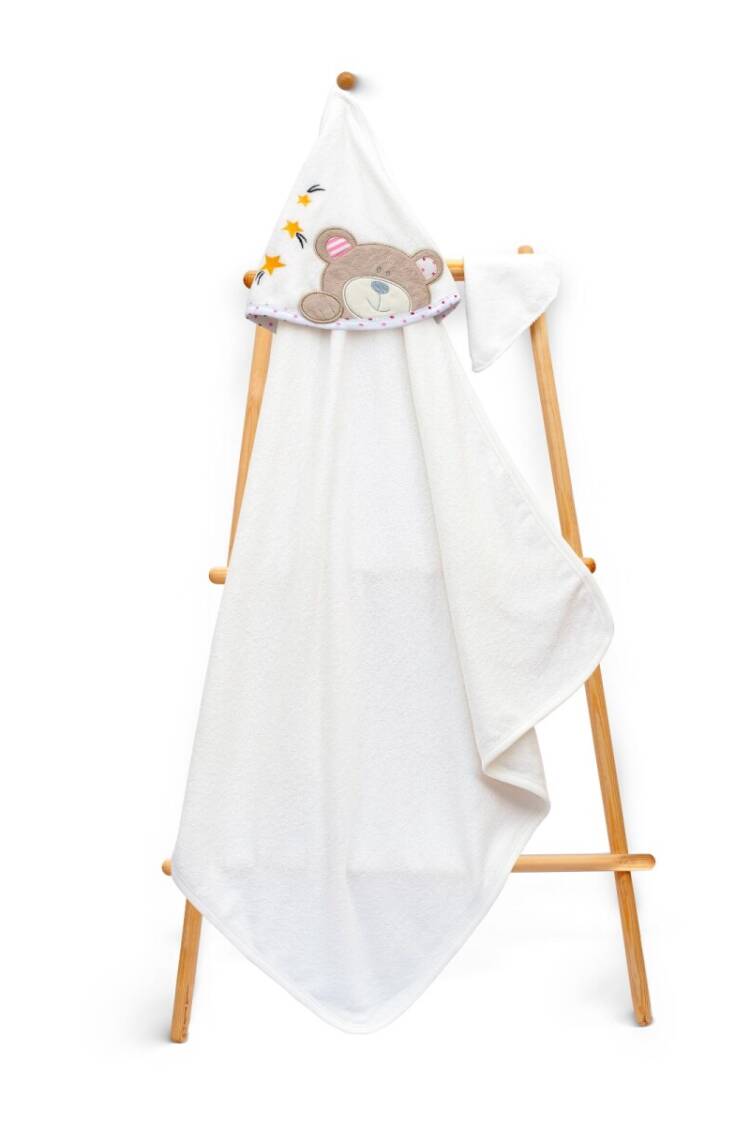 Wholesale Baby Unisex 2-Piece Set with Scrub Mitt and Towel 85x85cm - Brand: Babyline - Kids & Baby Clothes Wholesale - Globality Store