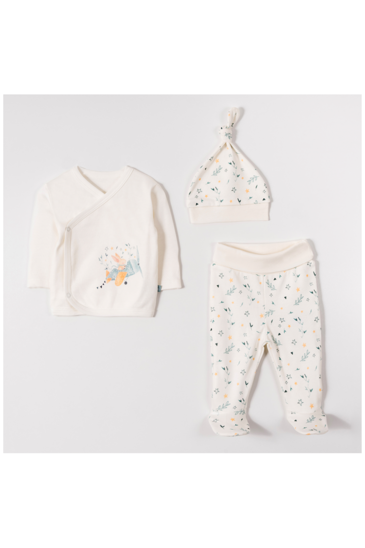 Wholesale Baby Unisex 3-Pieces Newborn Set 0-1M - Brand: Pambuliq - Kids & Baby Clothes Wholesale - Globality Store