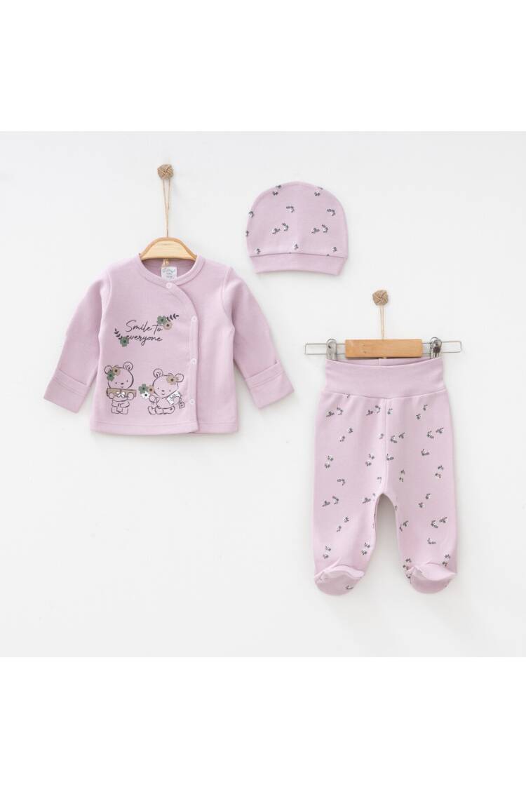 Wholesale Baby Unisex 3-Pieces Newborn Set 0-3M - Brand: Gümüş Baby - Kids & Baby Clothes Wholesale - Globality Store