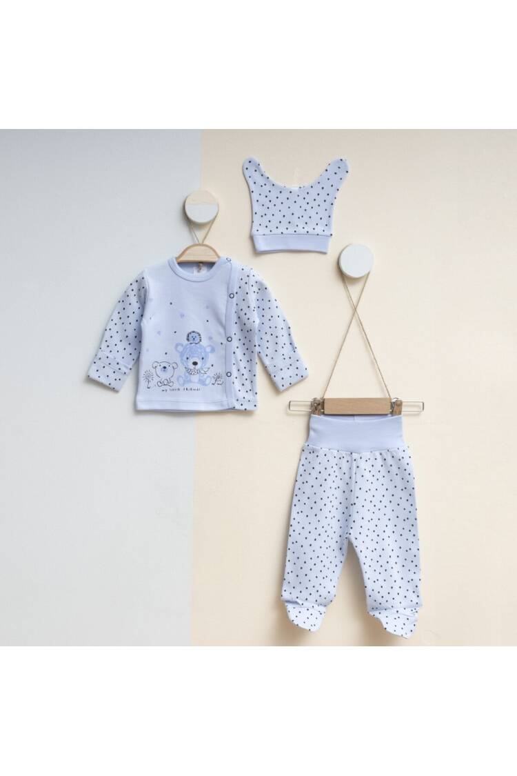 Wholesale Baby Unisex 3-Pieces Newborn Set 0-3M - Brand: Gümüş Baby - Kids & Baby Clothes Wholesale - Globality Store