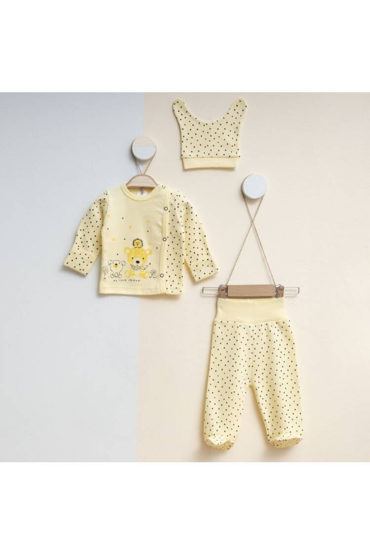 Wholesale Baby Unisex 3-Pieces Newborn Set 0-3M - Brand: Gümüş Baby - Kids & Baby Clothes Wholesale - Globality Store