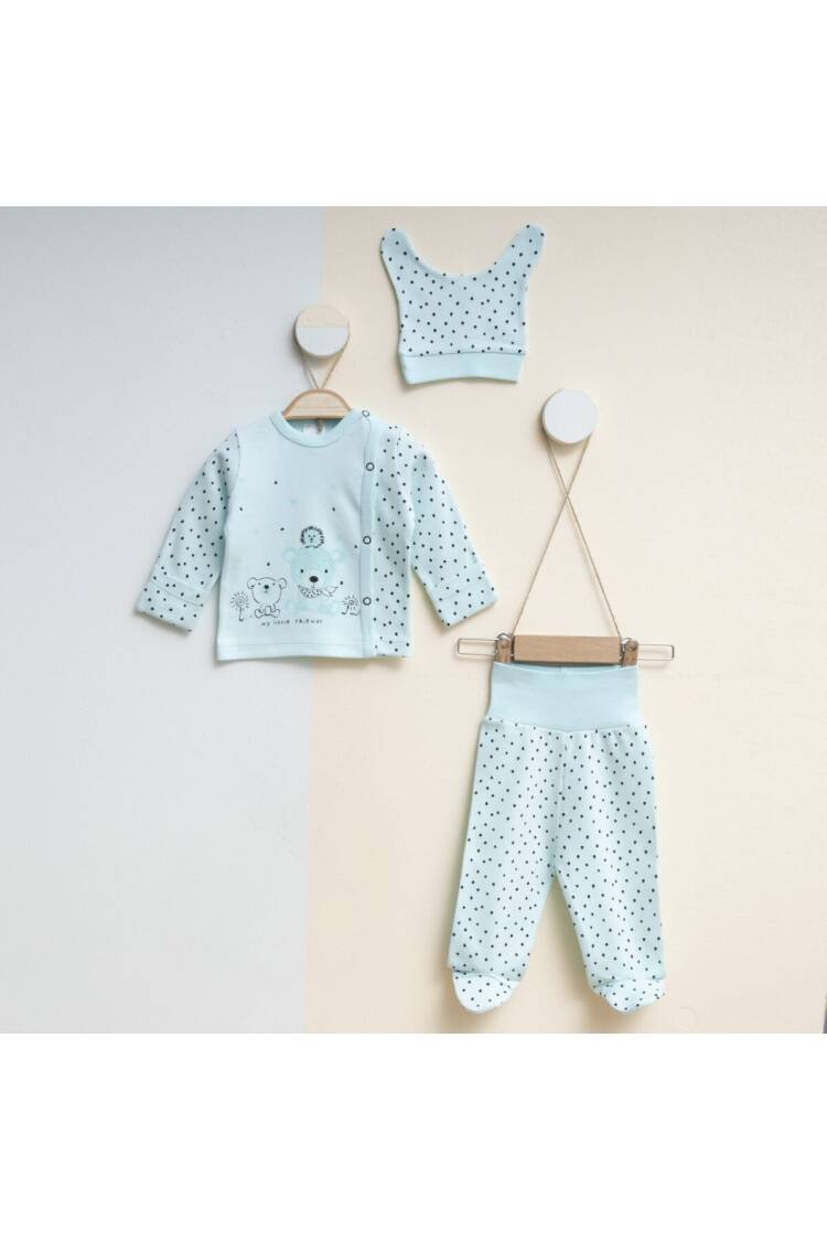 Wholesale Baby Unisex 3-Pieces Newborn Set 0-3M - Brand: Gümüş Baby - Kids & Baby Clothes Wholesale - Globality Store