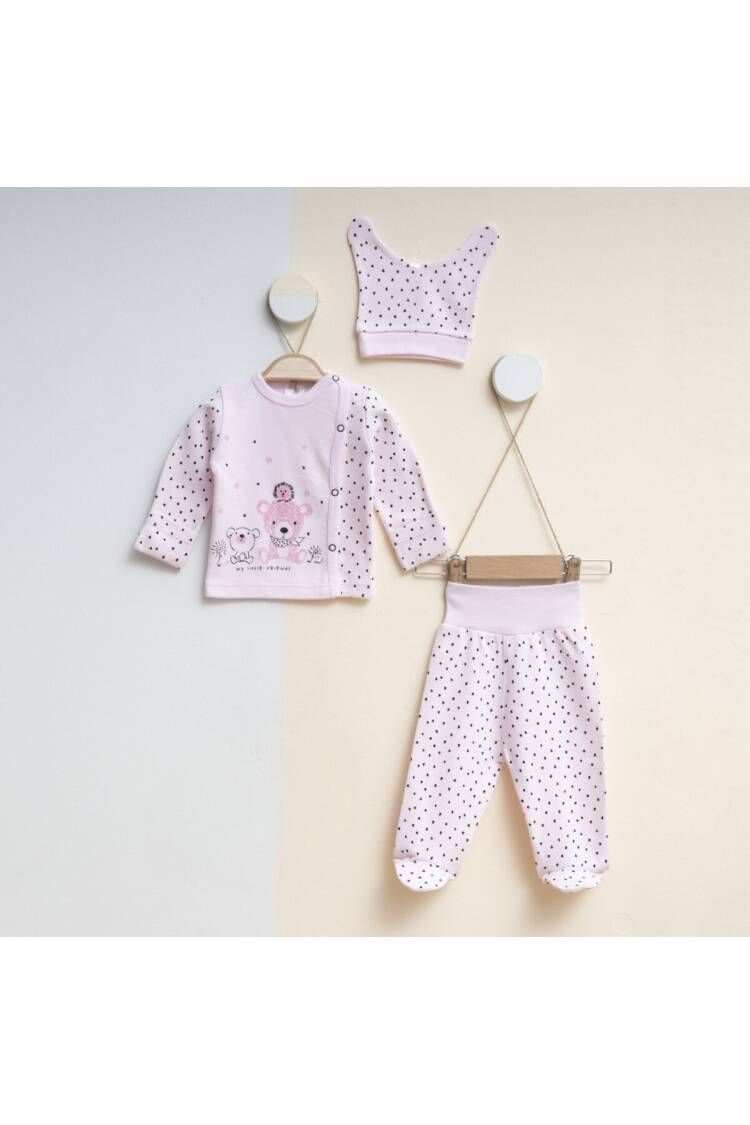 Wholesale Baby Unisex 3-Pieces Newborn Set 0-3M - Brand: Gümüş Baby - Kids & Baby Clothes Wholesale - Globality Store
