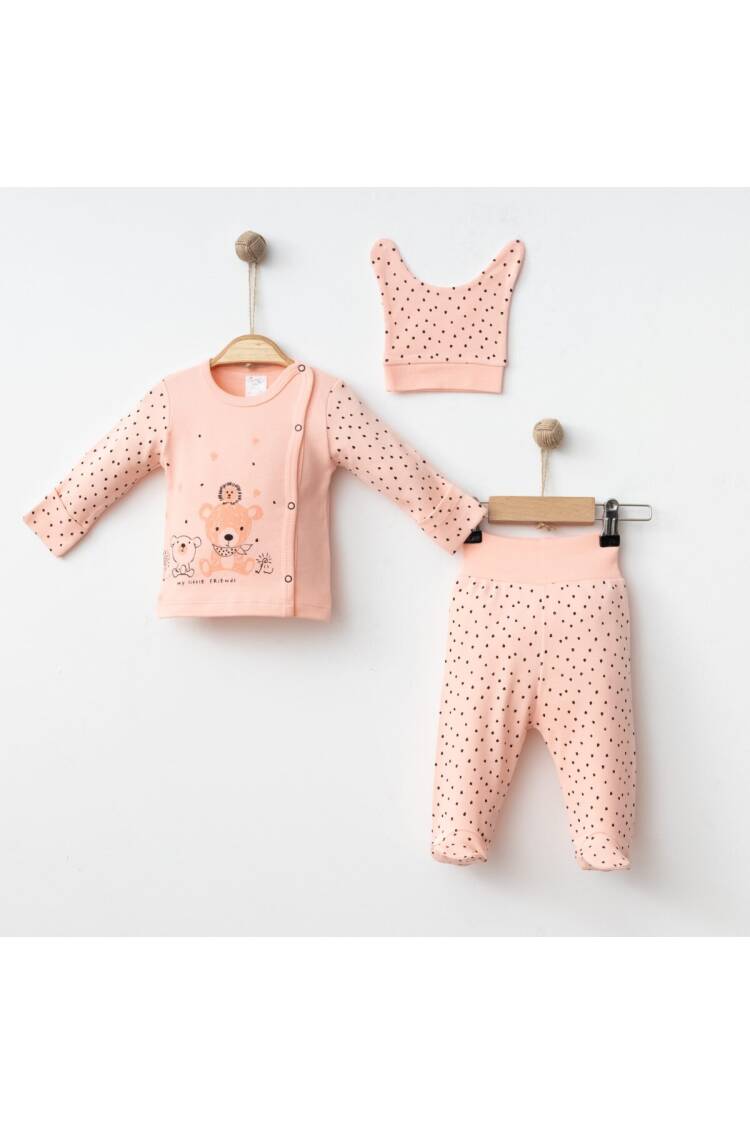 Wholesale Baby Unisex 3-Pieces Newborn Set 0-3M - Brand: Gümüş Baby - Kids & Baby Clothes Wholesale - Globality Store
