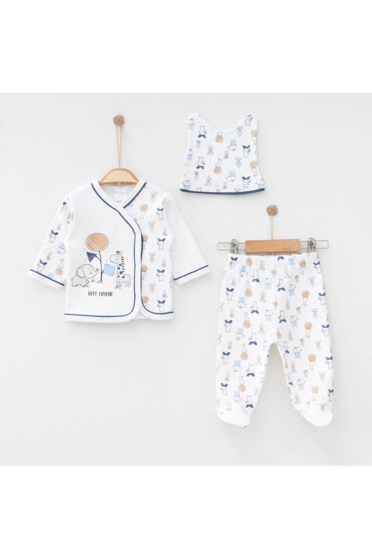 Wholesale Baby Unisex 3-Pieces Newborn Set 0-3M - Brand: Gümüş Baby - Kids & Baby Clothes Wholesale - Globality Store