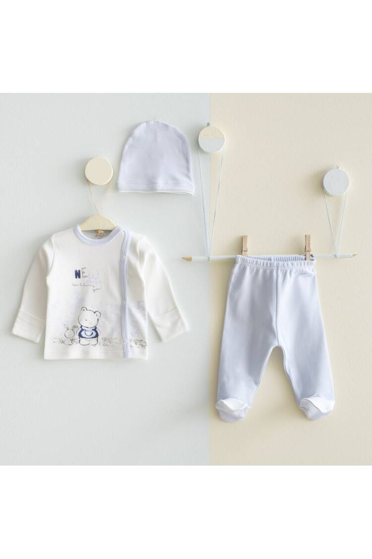 Wholesale Baby Unisex 3-Pieces Newborn Set 0-3M - Brand: Gümüş Baby - Kids & Baby Clothes Wholesale - Globality Store