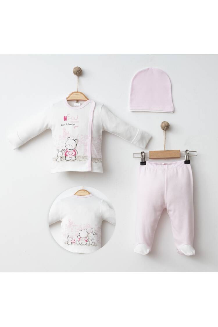Wholesale Baby Unisex 3-Pieces Newborn Set 0-3M - Brand: Gümüş Baby - Kids & Baby Clothes Wholesale - Globality Store