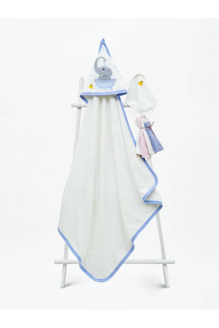 Wholesale Baby Unisex Towel and Bath Scrub 85x85cm 1-3Y - Brand: Babyline - Kids & Baby Clothes Wholesale - Globality Store