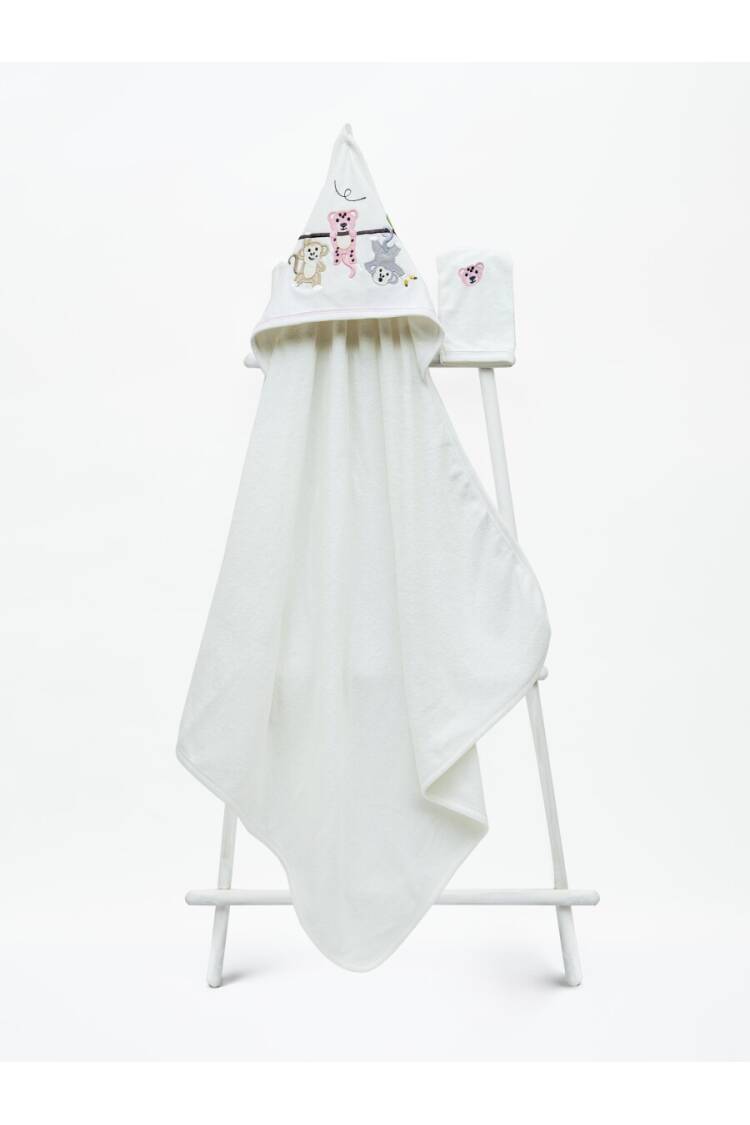 Wholesale Baby Unisex Towel and Bath Scrub 85x85cm 1-3Y - Brand: Babyline - Kids & Baby Clothes Wholesale - Globality Store