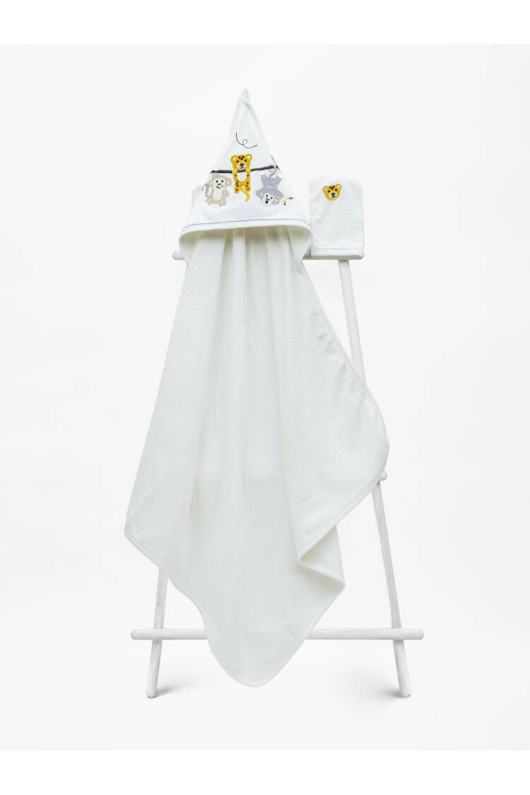 Wholesale Baby Unisex Towel and Bath Scrub 85x85cm 1-3Y - Brand: Babyline - Kids & Baby Clothes Wholesale - Globality Store