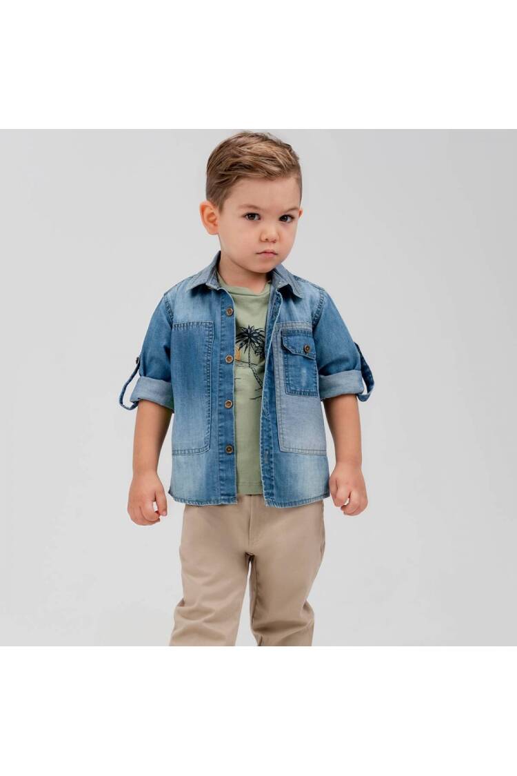 Wholesale Boy 3 Pieces Jsans Shirt T-shirt Trousers Set Suit 1-4Y - Brand: Cool Exclusive - Kids & Baby Clothes Wholesale - Globality Store