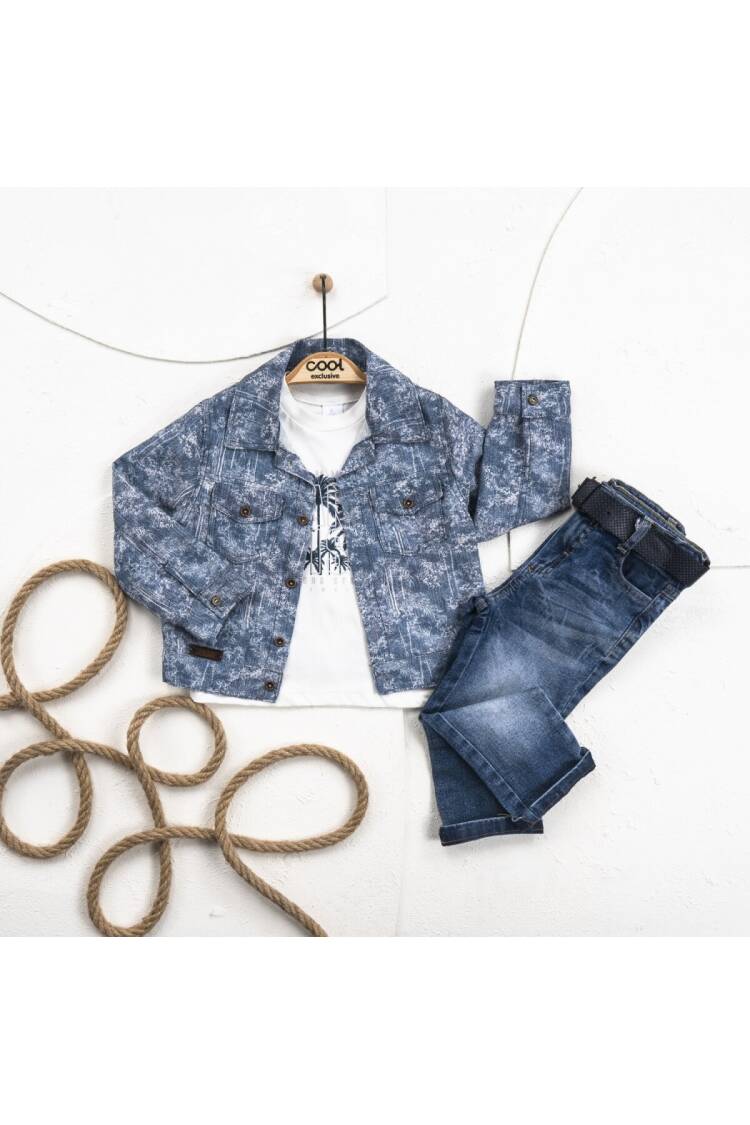 Wholesale Boy 3 Pieces Shirt T-shirt Torusers Set Suit 1-4Y - Brand: Cool Exclusive - Kids & Baby Clothes Wholesale - Globality Store
