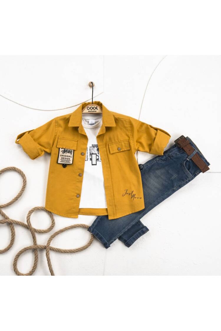 Wholesale Boy 3 Pieces Shirt T-shirt Torusers Set Suit 1-4Y - Brand: Cool Exclusive - Kids & Baby Clothes Wholesale - Globality Store