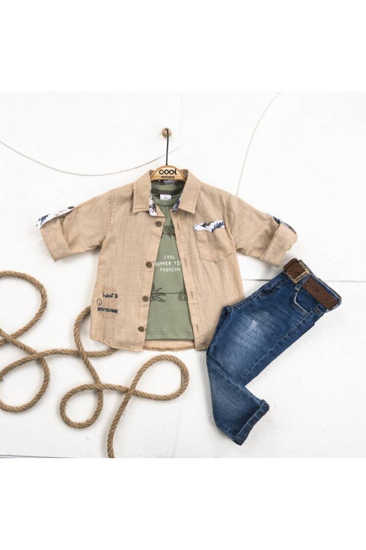 Wholesale Boy 3 Pieces Shirt T-shirt Torusers Set Suit 5-8Y - Brand: Cool Exclusive - Kids & Baby Clothes Wholesale - Globality Store