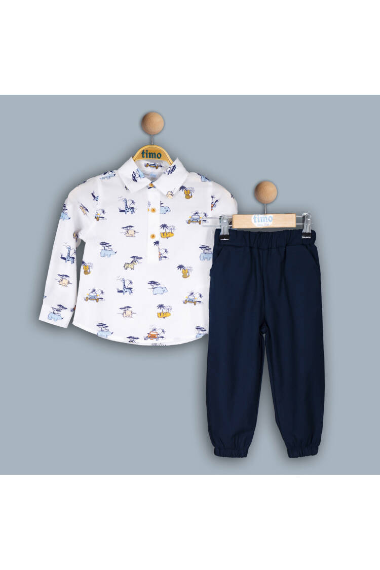 Wholesale Boy Giraffe Shirt Set Suit 2-5Y - Brand: Timo - Kids & Baby Clothes Wholesale - Globality Store
