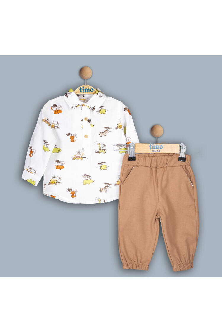 Wholesale Boy Giraffe Shirt Set Suit 2-5Y - Brand: Timo - Kids & Baby Clothes Wholesale - Globality Store