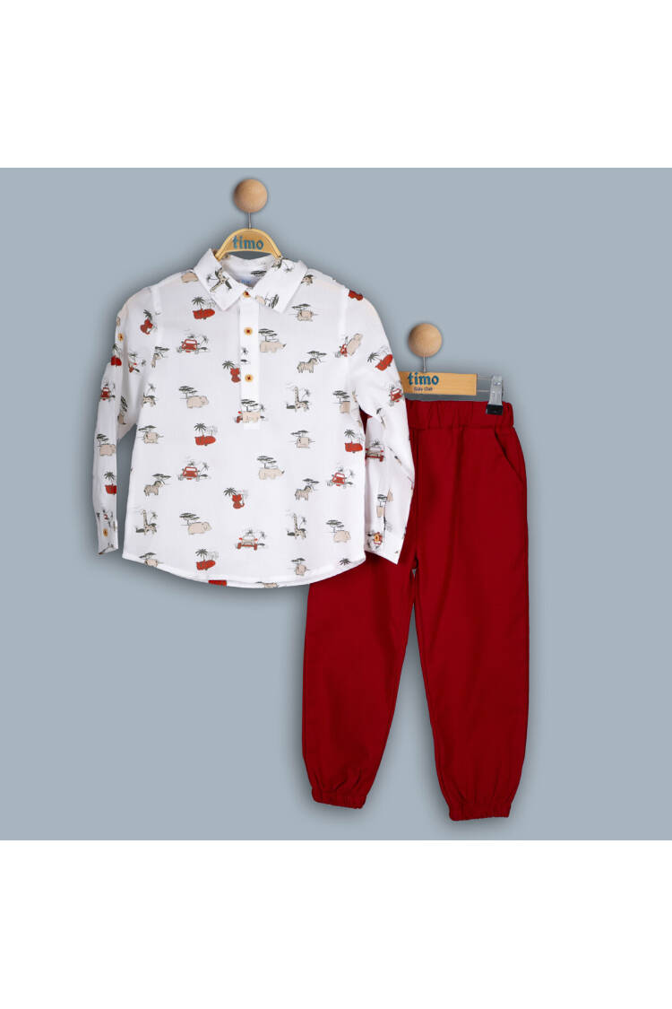 Wholesale Boy Giraffe Shirt Set Suit 2-5Y - Brand: Timo - Kids & Baby Clothes Wholesale - Globality Store