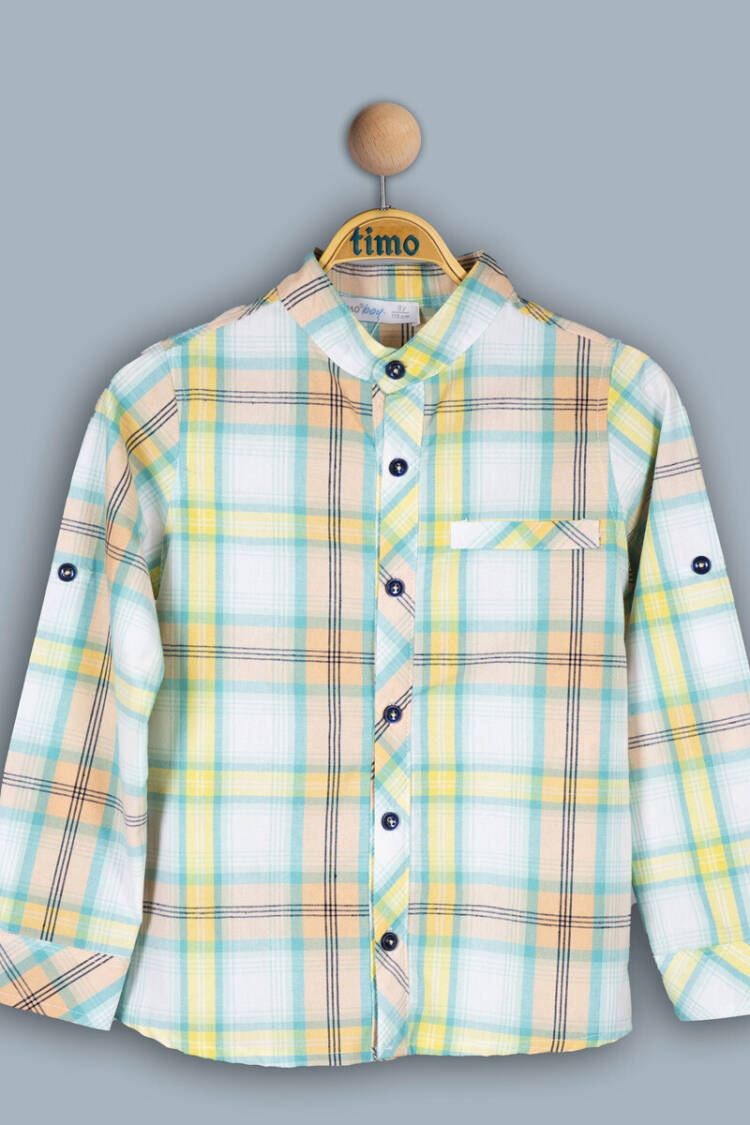 Wholesale Boy Patterned Shirt 6-9Y - Brand: Timo - Kids & Baby Clothes Wholesale - Globality Store