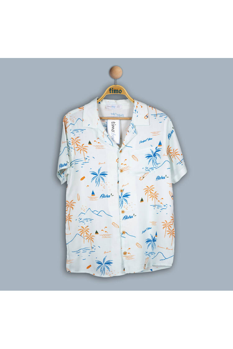 Wholesale Boys Sea Patterned Shirt 2-5Y - Brand: Timo - Kids & Baby Clothes Wholesale - Globality Store