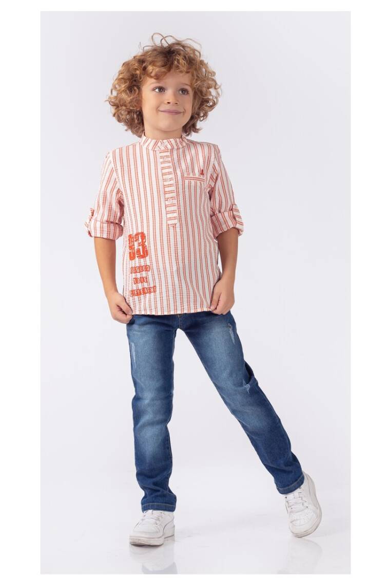 Wholesale Boys 2-Piece Shirt and Denim Pants Set 1-4Y - Brand: Lemon - Kids & Baby Clothes Wholesale - Globality Store