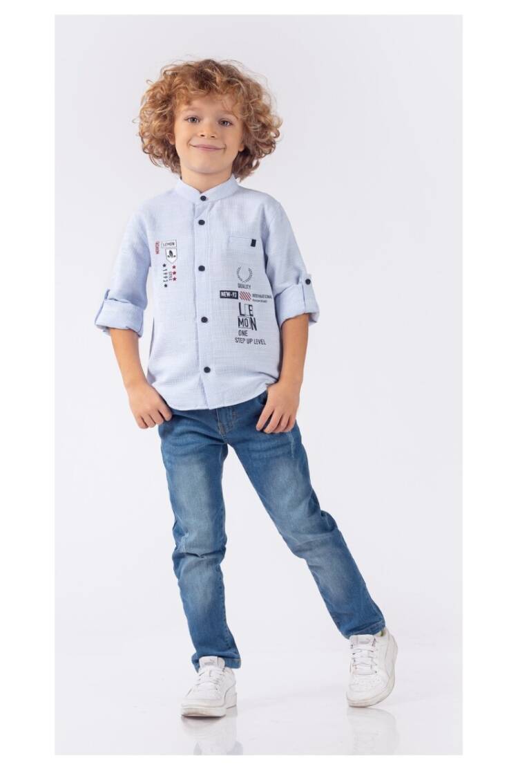 Wholesale Boys 2-Piece Shirt and Denim Pants Set 1-4Y - Brand: Lemon - Kids & Baby Clothes Wholesale - Globality Store