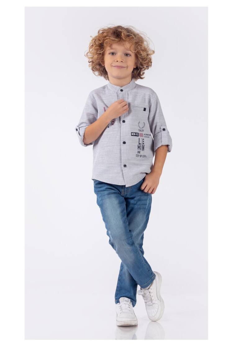 Wholesale Boys 2-Piece Shirt and Denim Pants Set 5-8Y - Brand: Lemon - Kids & Baby Clothes Wholesale - Globality Store