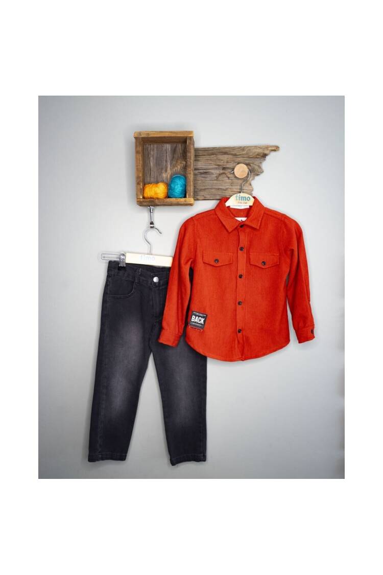 Wholesale Boys 2-Piece Shirt and Denim Pants Set 6-9Y - Brand: Timo - Kids & Baby Clothes Wholesale - Globality Store