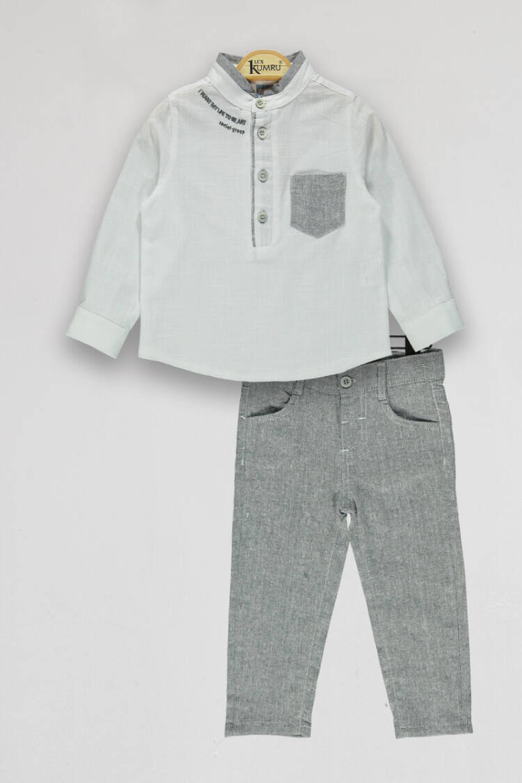 Wholesale Boys 2-Piece Shirt and Pants Set 2-5Y - Brand: Kumru Bebe - Kids & Baby Clothes Wholesale - Globality Store