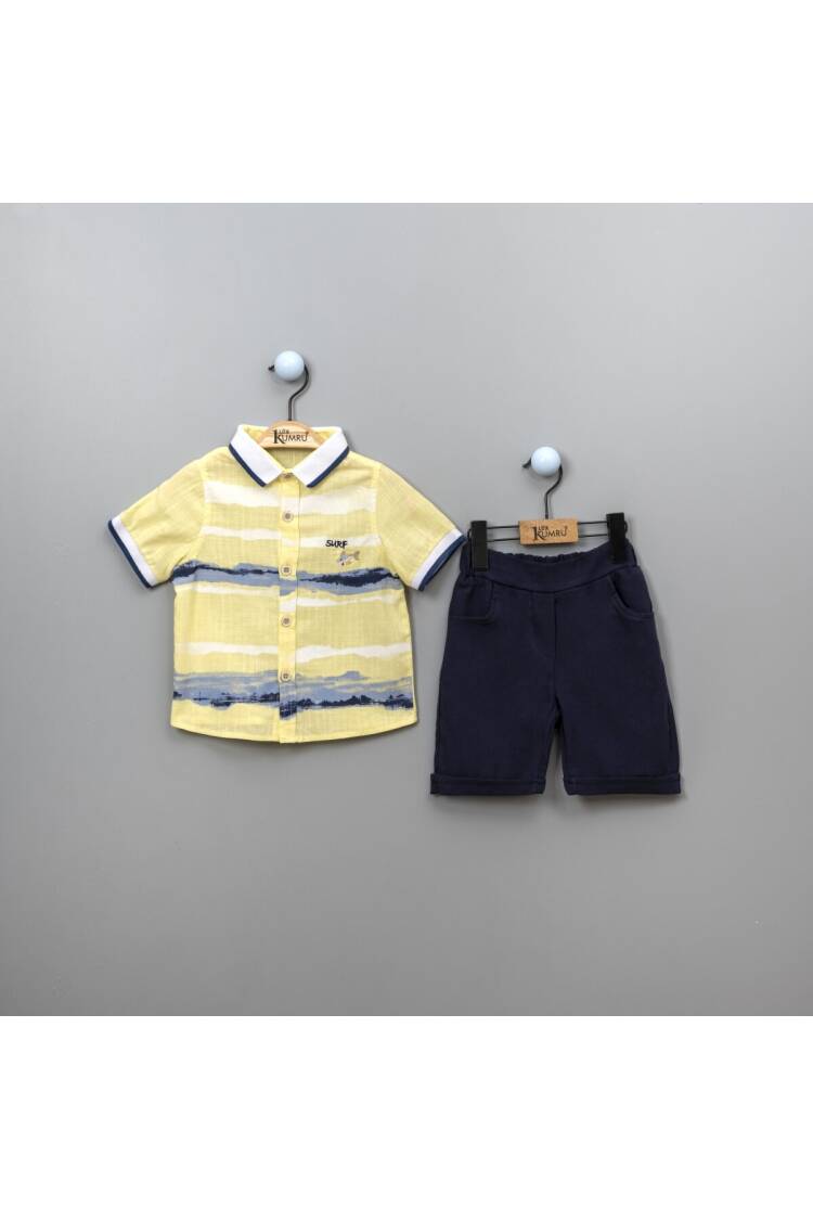 Wholesale Boys 2-Piece Shirt Set with Shorts 2-5Y - Brand: Kumru Bebe - Kids & Baby Clothes Wholesale - Globality Store