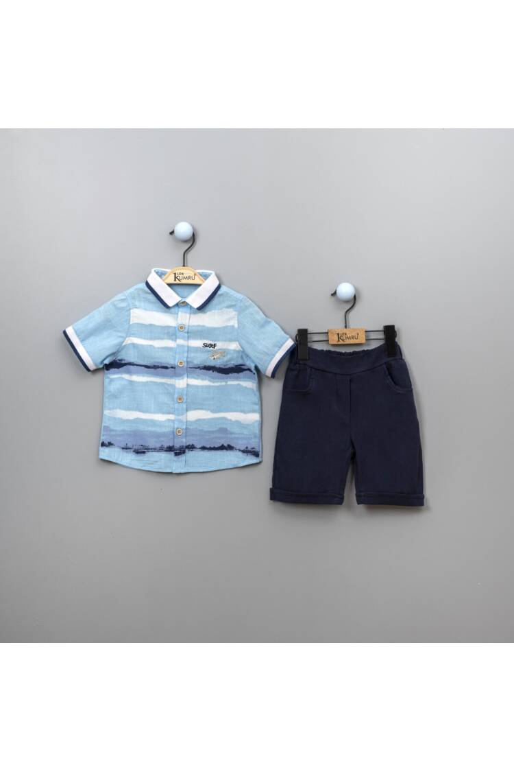 Wholesale Boys 2-Piece Shirt Set with Shorts 2-5Y - Brand: Kumru Bebe - Kids & Baby Clothes Wholesale - Globality Store