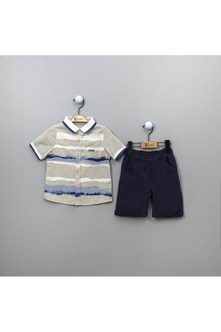 Wholesale Boys 2-Piece Shirt Set with Shorts 2-5Y - Brand: Kumru Bebe - Kids & Baby Clothes Wholesale - Globality Store