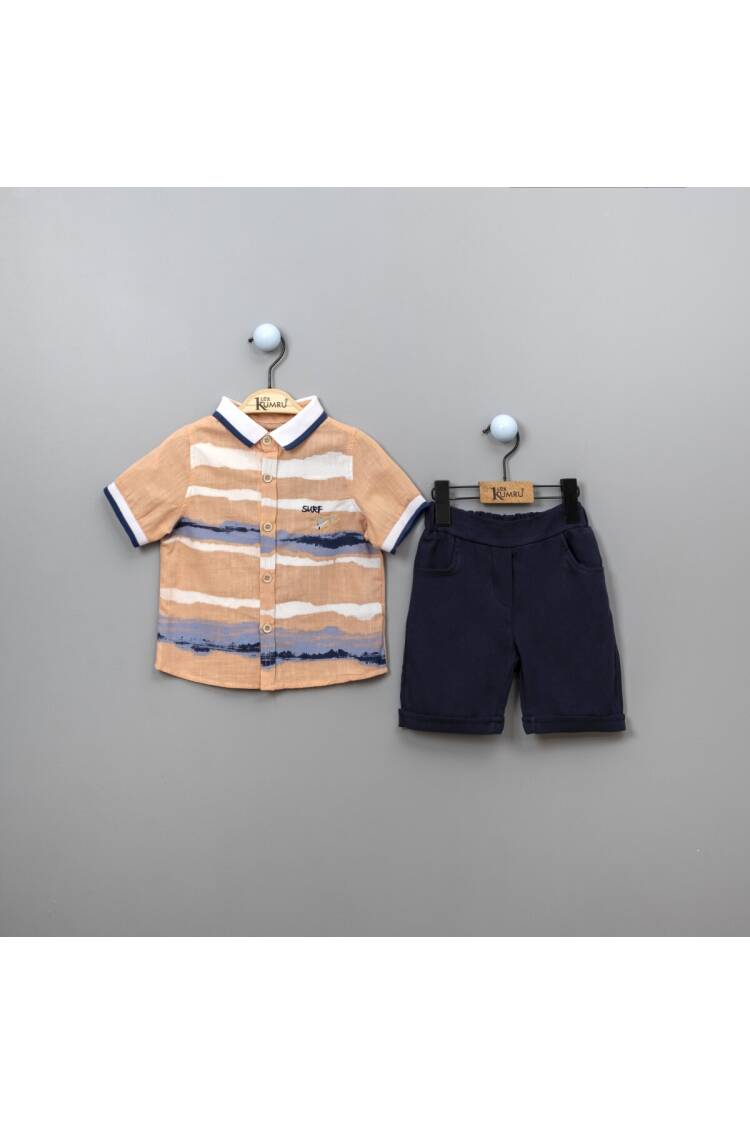 Wholesale Boys 2-Piece Shirt Set with Shorts 2-5Y - Brand: Kumru Bebe - Kids & Baby Clothes Wholesale - Globality Store