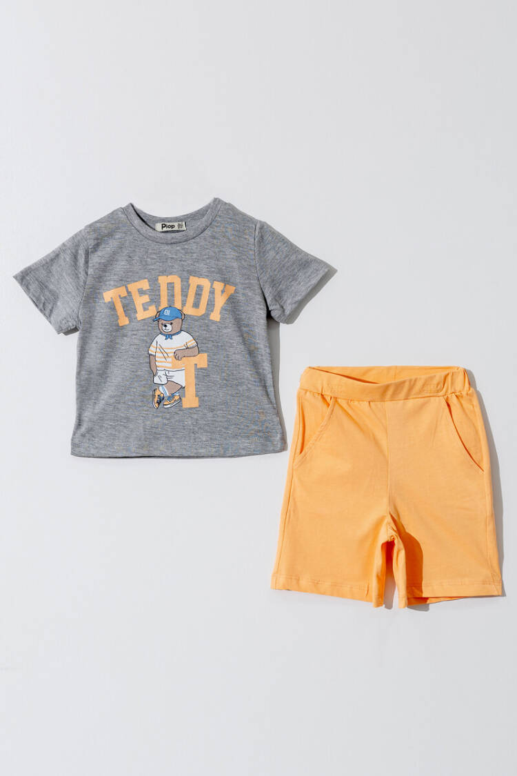Wholesale Boys 2-Pieces T-shirt and Short Set 2-5Y - Brand: Piop - Kids & Baby Clothes Wholesale - Globality Store