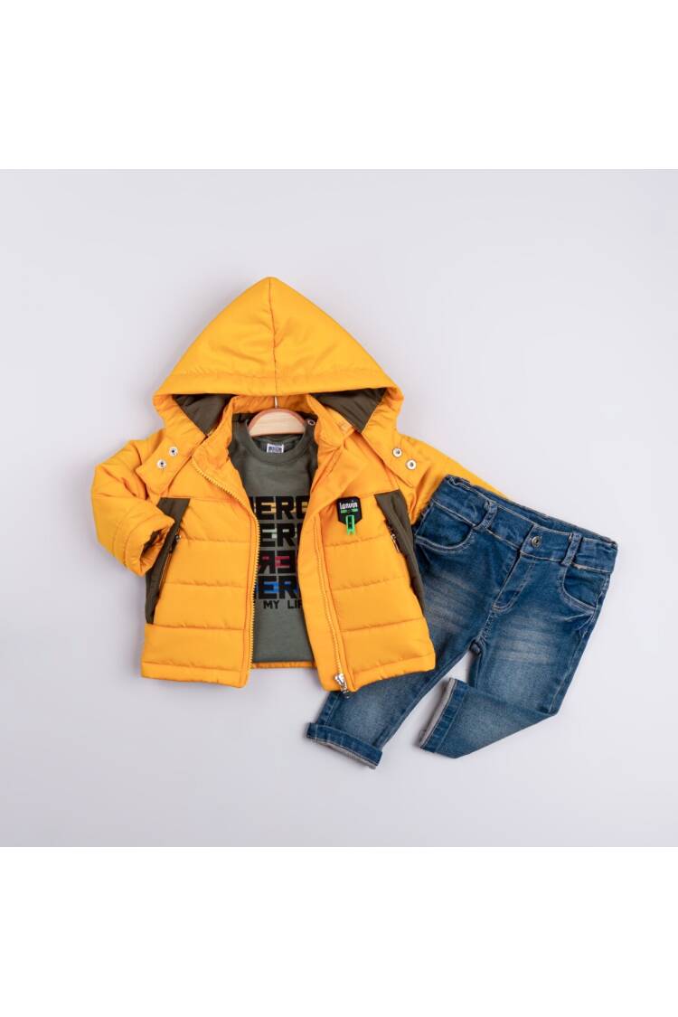 Wholesale Boys' 3-Piece Coat Sweat and Jeans Trousers Set 6-24M - Brand: Bubbly - Kids & Baby Clothes Wholesale - Globality Store