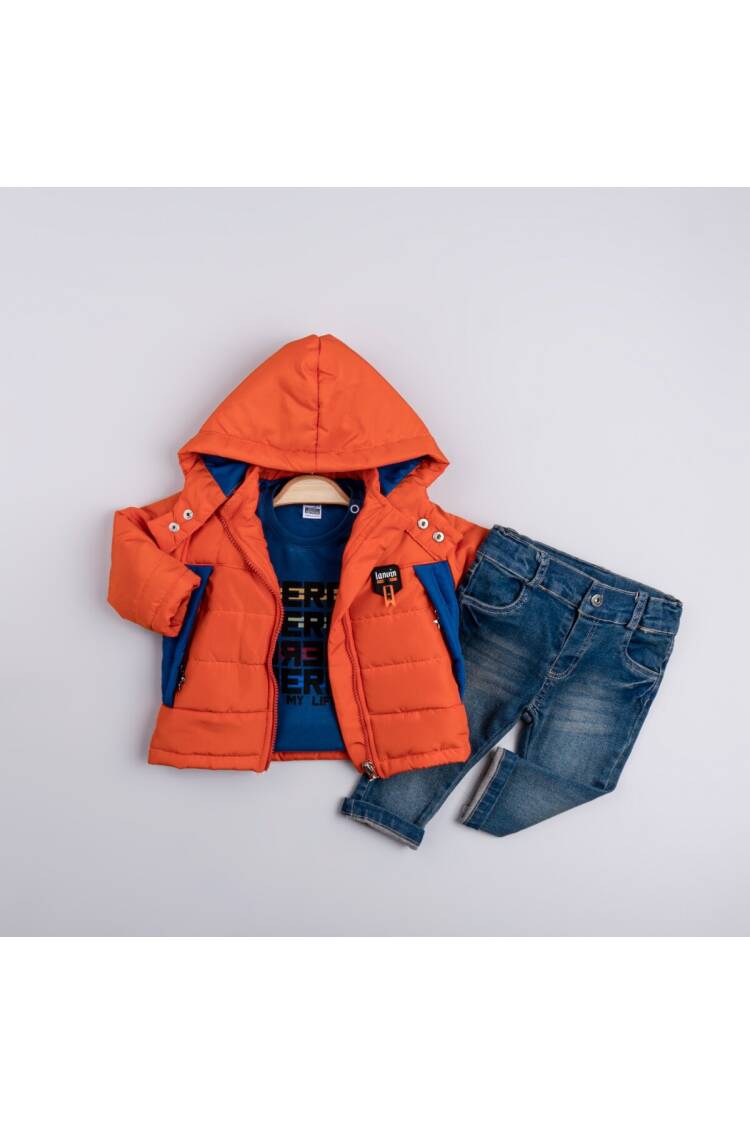 Wholesale Boys' 3-Piece Coat Sweat and Jeans Trousers Set 6-24M - Brand: Bubbly - Kids & Baby Clothes Wholesale - Globality Store