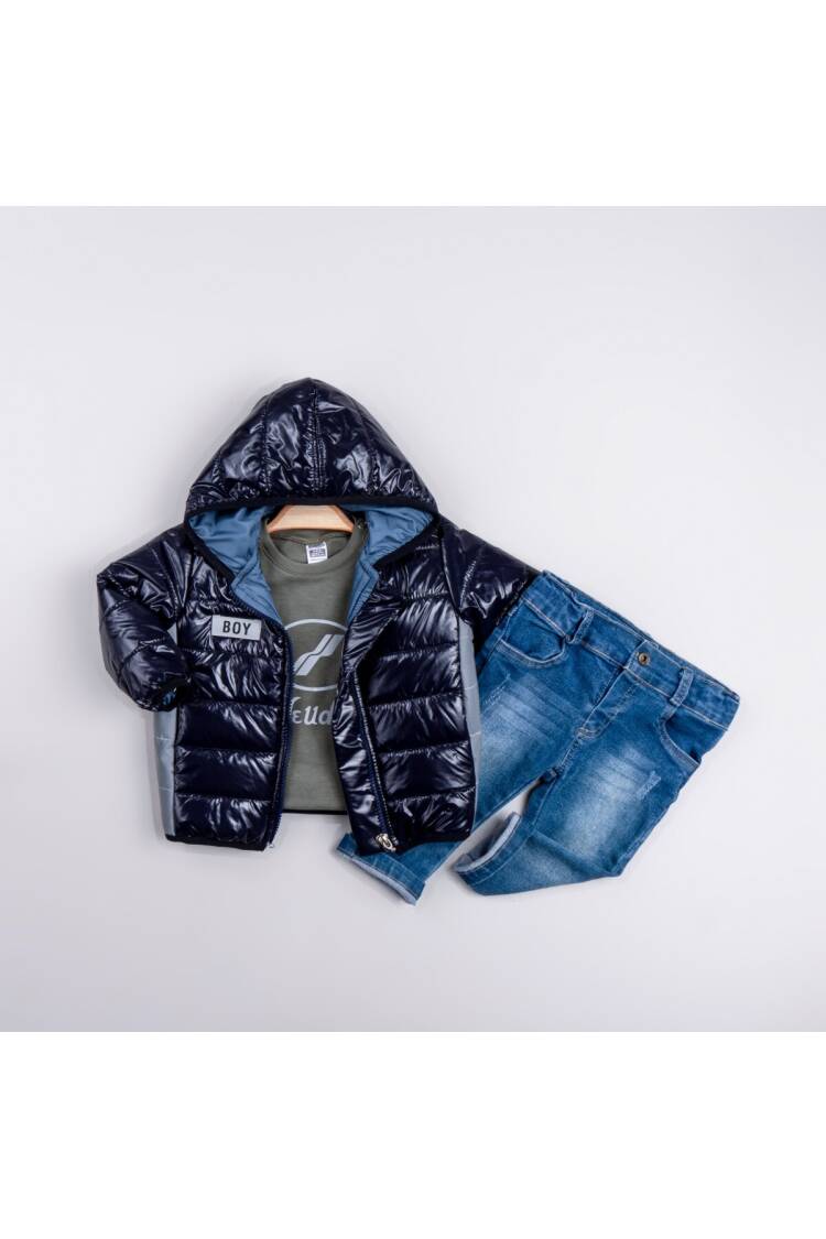 Wholesale Boys' 3-Piece Coat Sweat and Jeans Trousers Set 6-24M - Brand: Bubbly - Kids & Baby Clothes Wholesale - Globality Store