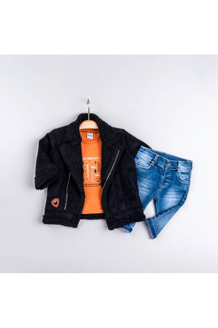 Wholesale Boys' 3-Piece Jacket Body and Jeans Trousers Set 6-24M - Brand: Bubbly - Kids & Baby Clothes Wholesale - Globality Store