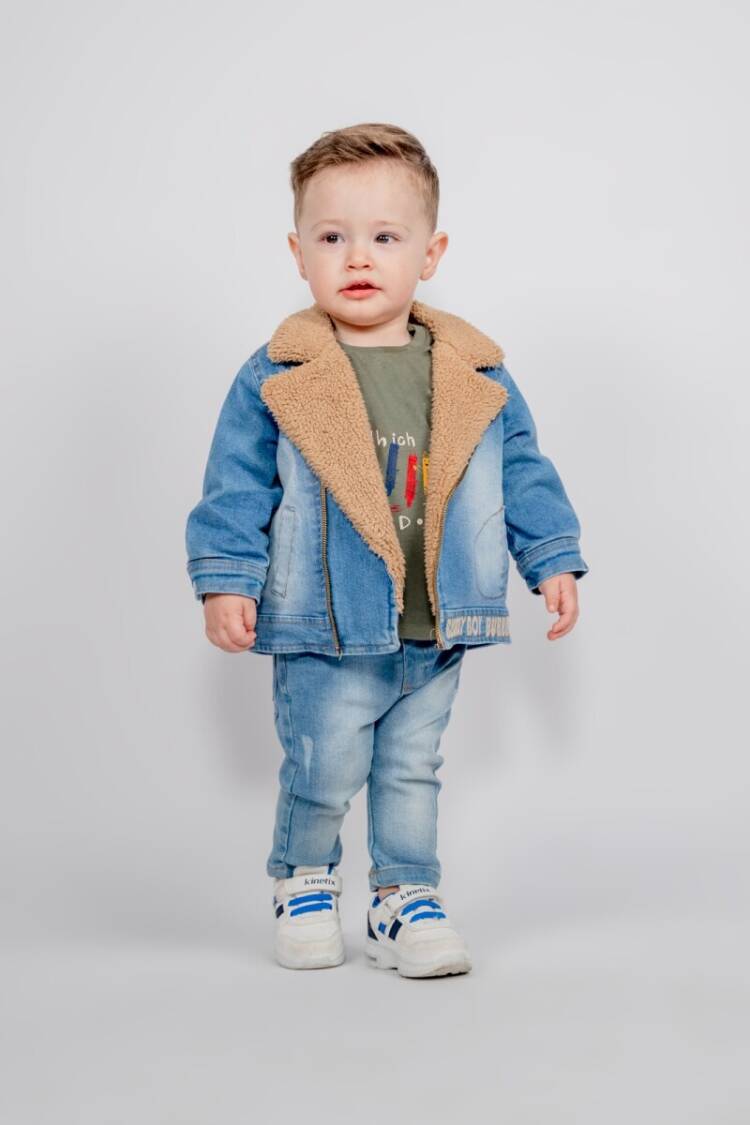 Wholesale Boys' 3-Piece Jacket Sweat and jeans Trousers Set 6-24M - Brand: Bubbly - Kids & Baby Clothes Wholesale - Globality Store