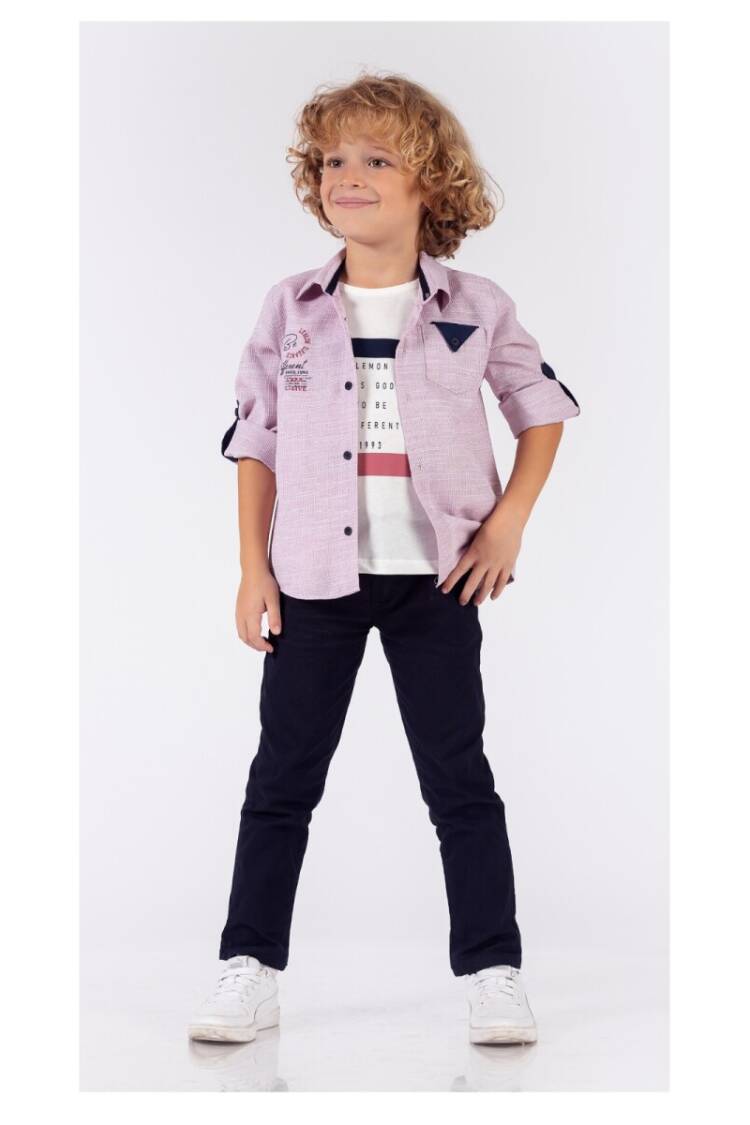 Wholesale Boys 3-Piece Shirt Pants and T-Shirt Set 1-4Y - Brand: Lemon - Kids & Baby Clothes Wholesale - Globality Store