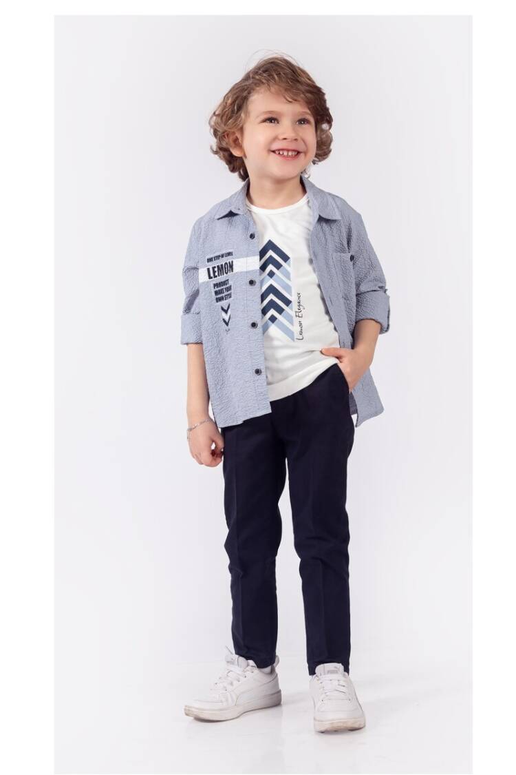 Wholesale Boys 3-Piece Shirt Pants And T-Shirt Set 1-4Y - Brand: Lemon - Kids & Baby Clothes Wholesale - Globality Store