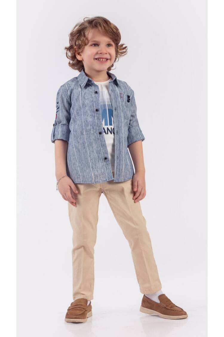 Wholesale Boys 3-Piece Shirt Pants and T-Shirt Set 1-4Y - Brand: Lemon - Kids & Baby Clothes Wholesale - Globality Store