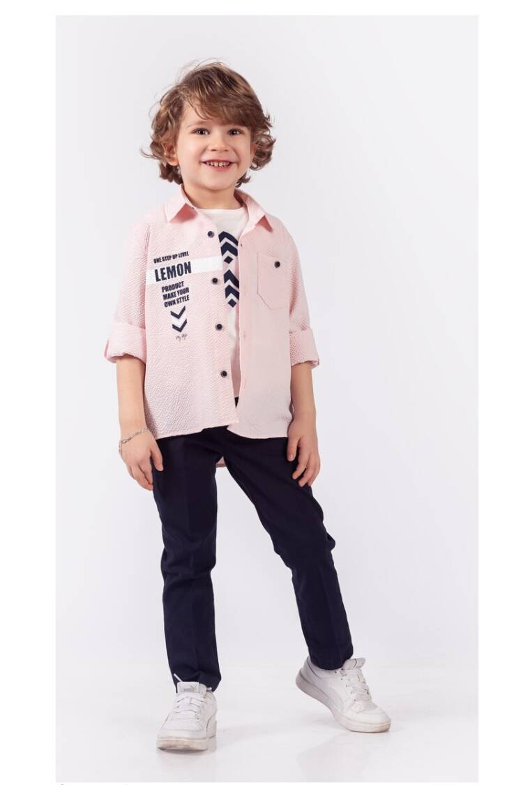 Wholesale Boys 3-Piece Shirt Pants And T-Shirt Set 5-8Y - Brand: Lemon - Kids & Baby Clothes Wholesale - Globality Store