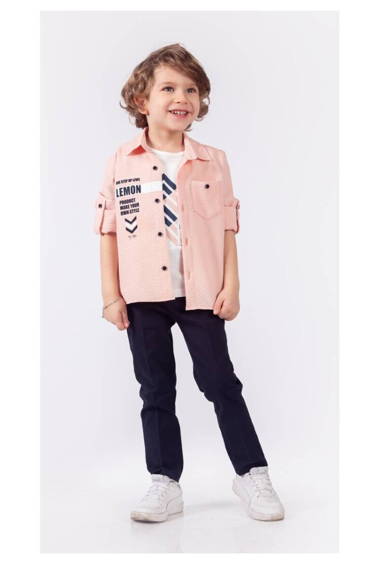 Wholesale Boys 3-Piece Shirt Pants And T-Shirt Set 5-8Y - Brand: Lemon - Kids & Baby Clothes Wholesale - Globality Store