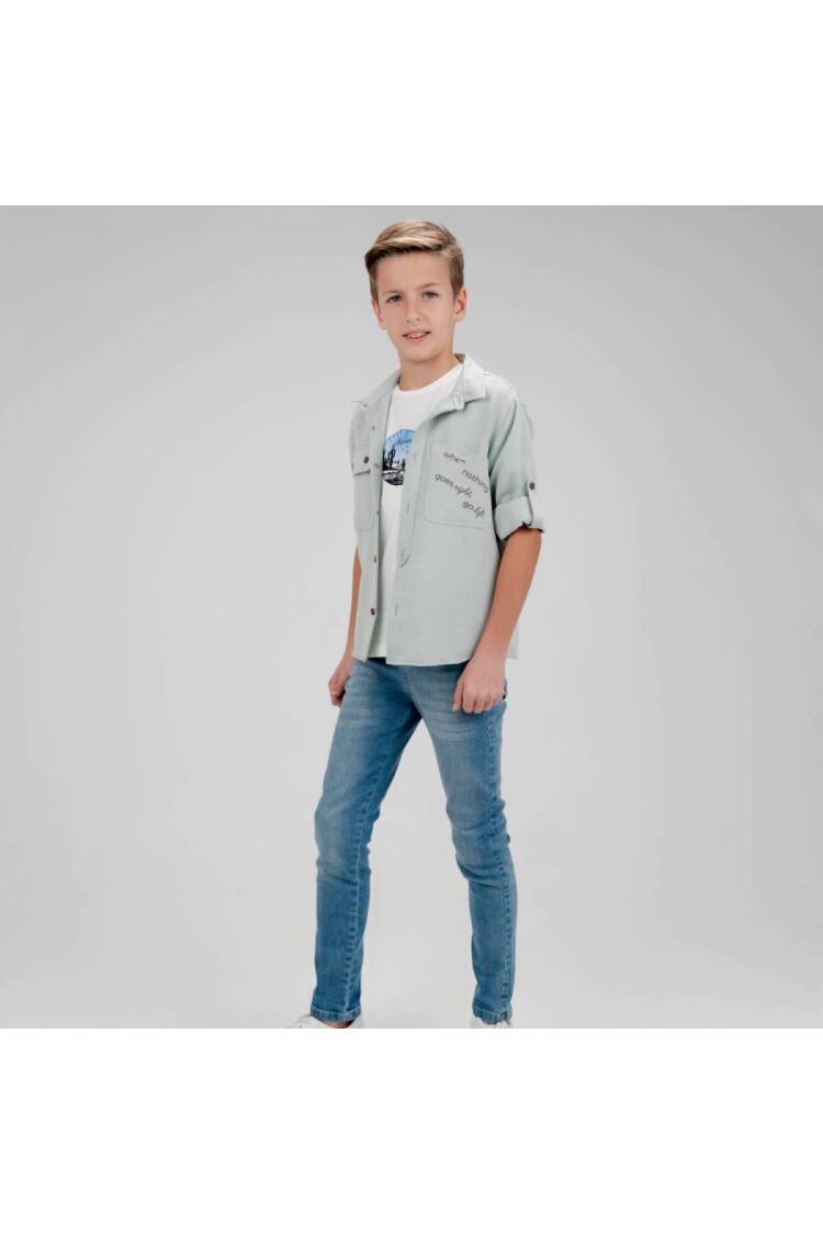 Wholesale Boys 3-Pieces Shirt, T-shirt and Denim Pants Set 9-12Y - Brand: Cool Exclusive - Kids & Baby Clothes Wholesale - Globality Store