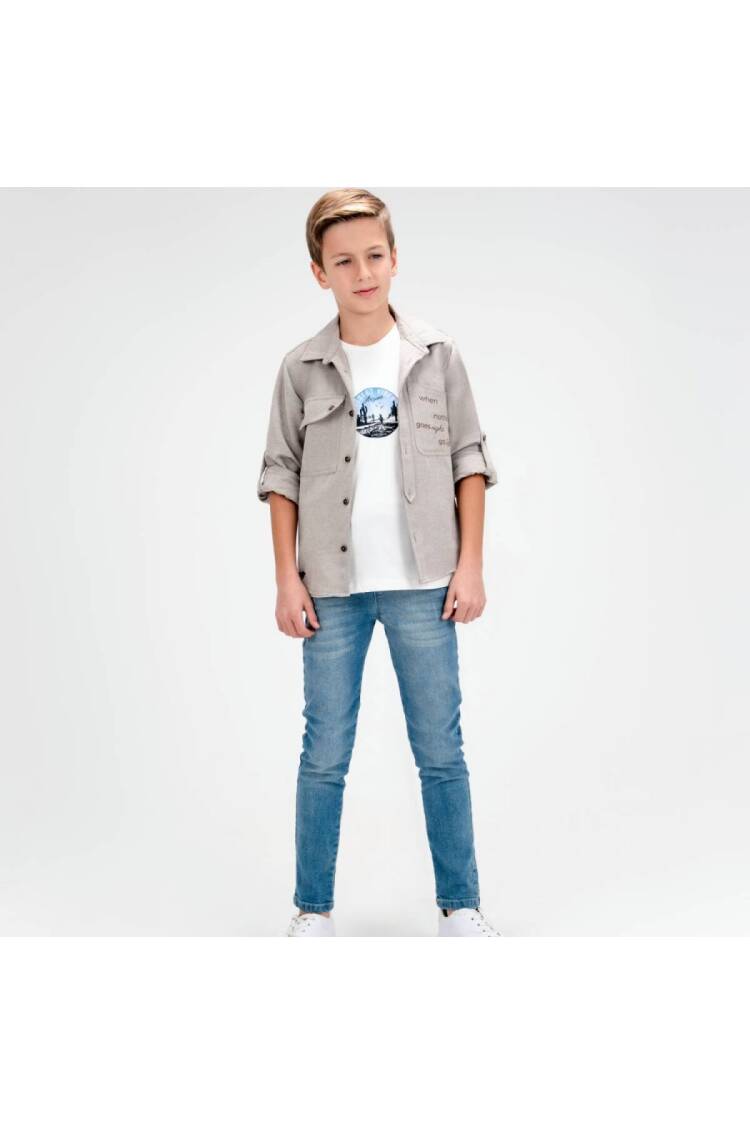 Wholesale Boys 3-Pieces Shirt, T-shirt and Denim Pants Set 9-12Y - Brand: Cool Exclusive - Kids & Baby Clothes Wholesale - Globality Store