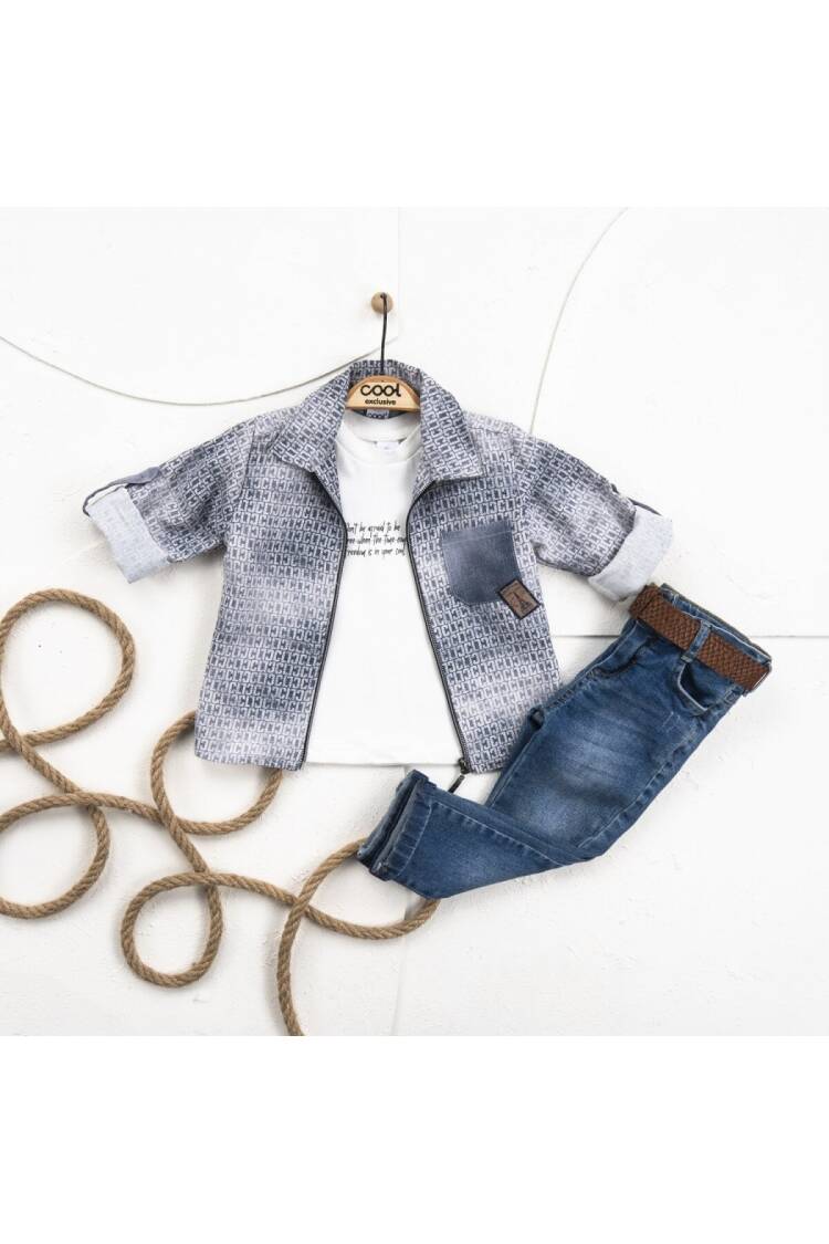 Wholesale Boys 3-Pieces Shirt, Tshirt and Pants Set 1-4Y - Brand: Cool Exclusive - Kids & Baby Clothes Wholesale - Globality Store