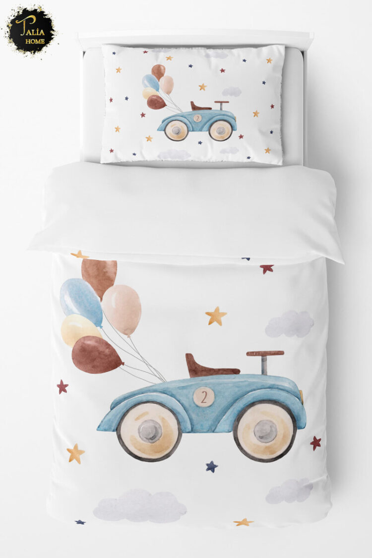 Wholesale Boys' Car Patterned Duvet Cover Set 160*220cm 2044-TLAN-305-1 - Brand: Talia Home - Kids & Baby Clothes Wholesale - Globality Store