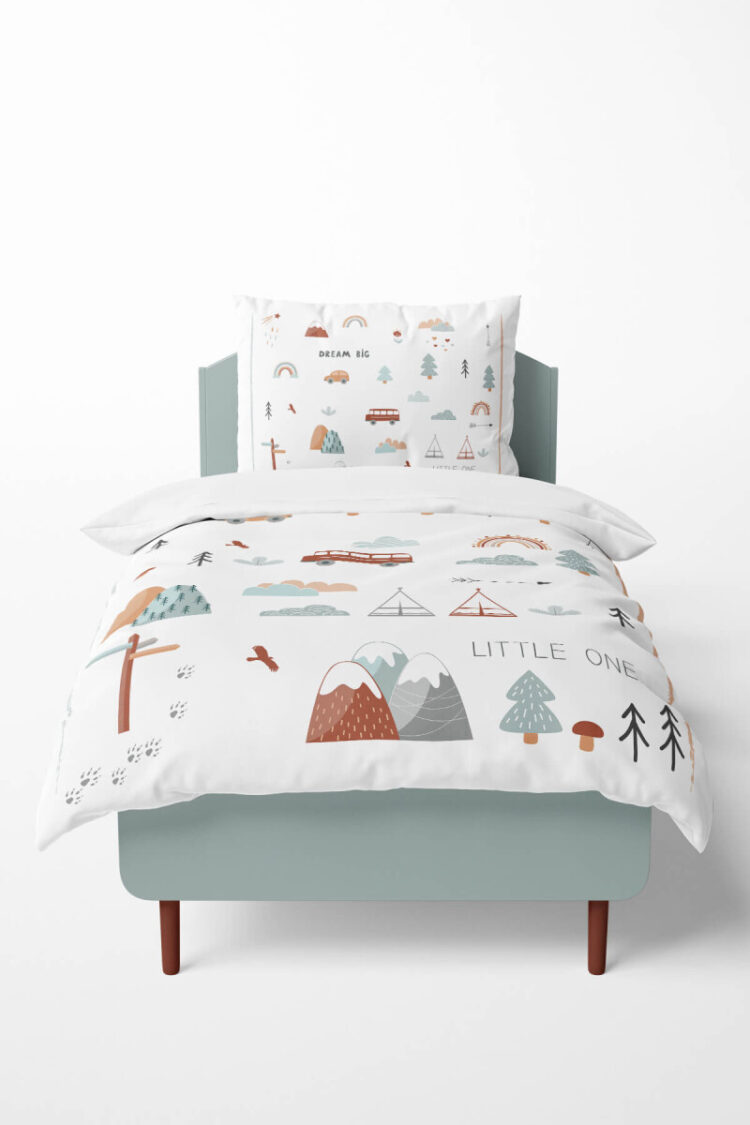 Wholesale Boys' Cloud Patterned Duvet Cover Set 160*220cm - Brand: Talia Home - Kids & Baby Clothes Wholesale - Globality Store