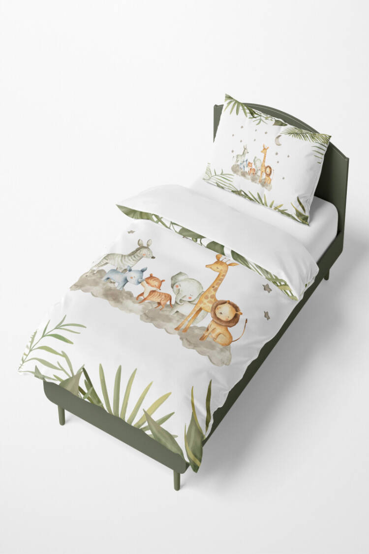 Wholesale Boys' Cute Animals Patterned Duvet Cover Set 160*220cm
