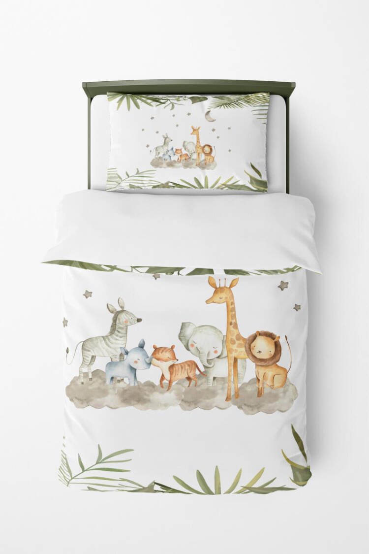 Wholesale Boys' Cute Animals Patterned Duvet Cover Set 160*220cm